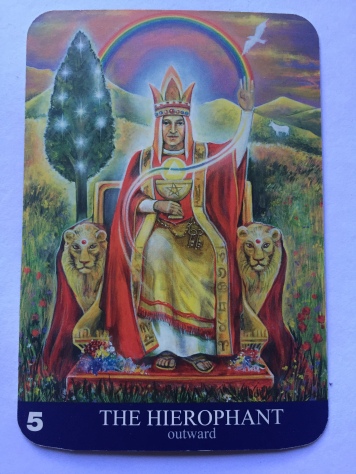 The Hierophant in the Aura-Soma Tarot Deck